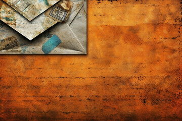 Vintage travel background with old map and grunge background