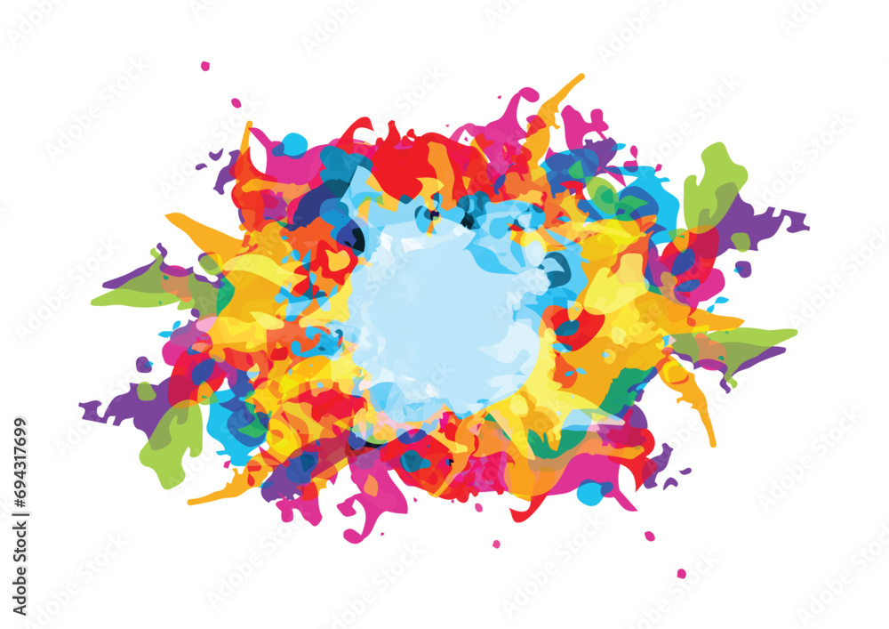 Poster abstract vector color paint splatter design background. paint splashes color.vector illustration des