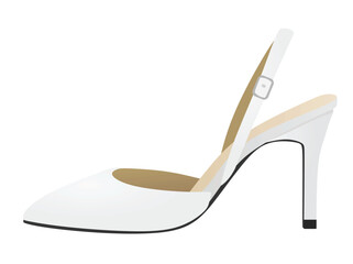 White sandal. vector illustration