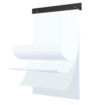 Whiteboard flip chart papers. vector illustration