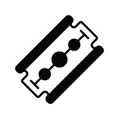 Razor blade vector design isolated on white background