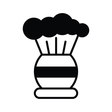 recommend clip art: Shaving brush vector design, isolated on white background