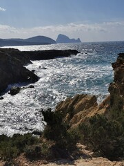 Fototapeta na wymiar Sunset on the sea in Ibiza