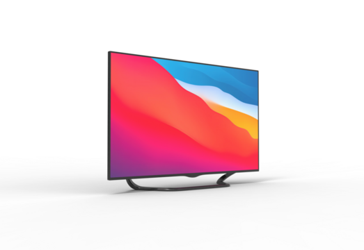 android tv angle view with shadow 3d render