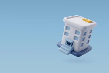 3d Vector Business building, Office and Business concept.