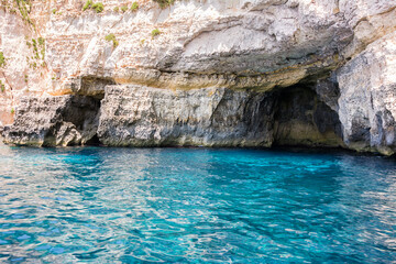 Fototapeta na wymiar A Detail of Blue Grotto (Malta)