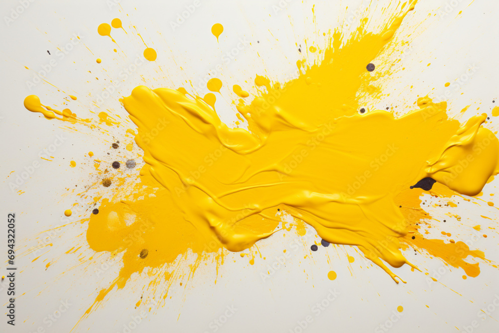 Wall mural yellow and orange paint splashes