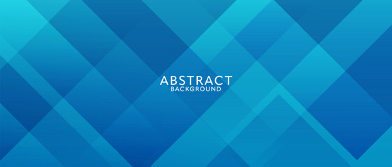 Fototapeta premium Modern blue geometric banner background. vector illustration 
