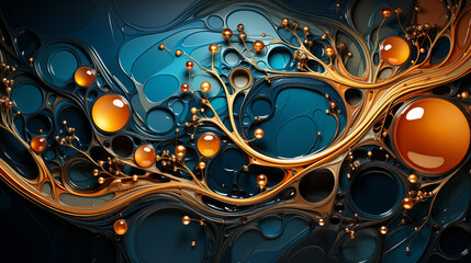 liquid acid texture,bubble,fluid,blue,yellow,glossy,oil,intricate detailed