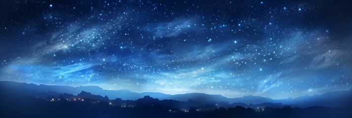 Ciel de nuit avec étoiles et voie lactée, arrière plan graphique, illustration ia générative