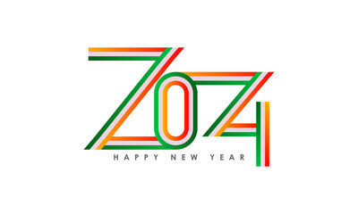 2024 Happy new year design template. Happy new year 2024, greeting cards, posters, or web banner vector  illustration