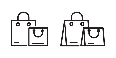 Shopping bag icon collection. Vector illustration