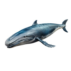 Fototapeta premium blue whale on transparent background