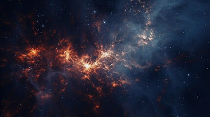 Obraz premium Interstellar Beauty: Enchanting Vistas Beyond the Stars, generative ai