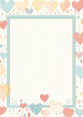 Poster frame for Valentine's Day, birthday, wedding, Mother's Day, Happy March 8th. Beautiful illustration