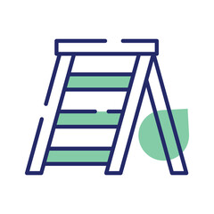 Beautifully designed trendy icon of ladder, construction ladder vector
