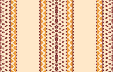 Ethnic abstract ikat art. Aztec ornament print. geometric ethnic pattern seamless  color oriental.  Design for background ,curtain, carpet, wallpaper, clothing, wrapping, Batik, vector illustration.