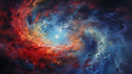 Obraz na płótnie Canvas Celestial Ballet: Dance of the Galaxies, generative ai