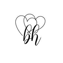 A hand-drawn signature logo design template	