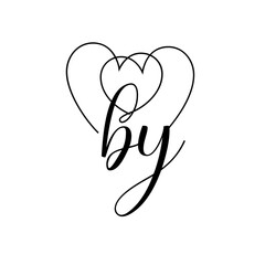 A hand-drawn signature logo design template	