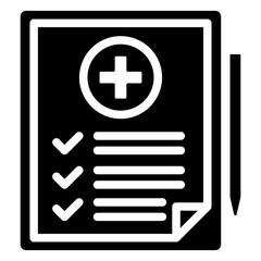 Obraz premium health checkup glyph icon, related for medical service web and app development