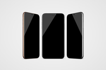 Realistic Mobile Mockup 3d Rendering