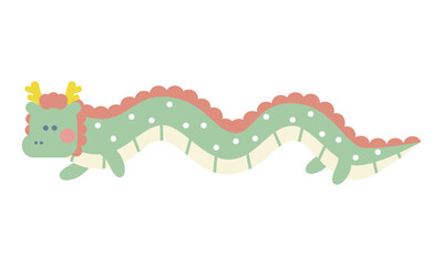 かわいい水玉模様の龍のフレーム8