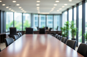 conference room interior, meeting table in an office, business office background