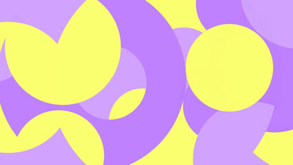 紫と黄の円形幾何学素材