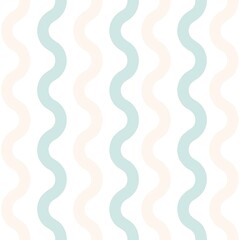 Vintage background with wavy pattern in green and cream colors.