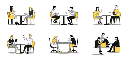 人物 ビジネスおしゃれイラスト素材  © PS