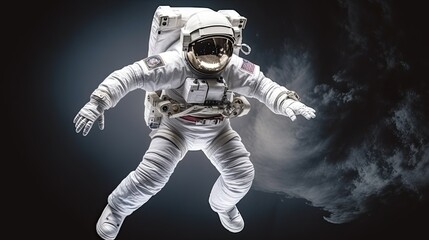 Astronaut in the outer space over the planet Earth