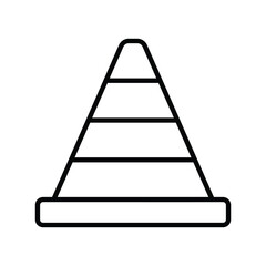 Trendy unique icon of traffic cone, construction cone vector design