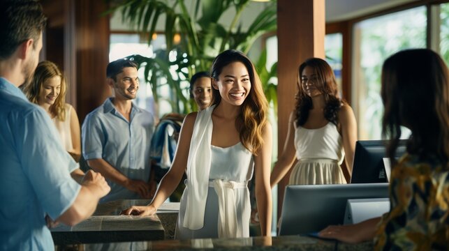 Group Of People Drinking Coffee In Cafe