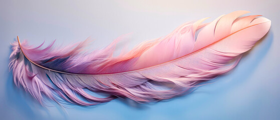 Close up of colorful feather. Generative AI