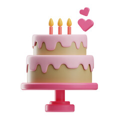 Wedding Object Wedding Cake 3D Illustration