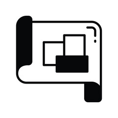 Look at this amazing icon of architectural plan, trendy icon of house blueprint