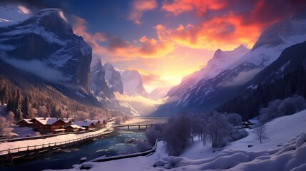 Obraz premium landscape in the mountains