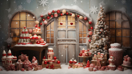 cheerful christmas background photography
