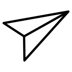 Paper Plane Outline Icon.