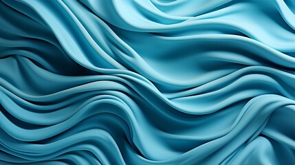 Fototapeta premium A mesmerizing sea of swirling teal waves captured in a striking abstract fabric, beckoning to be touched and admired