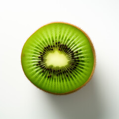 Fresh kiwi Fruit White Background generated by AI 