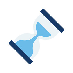 Vector of vintage timepiece, icon of hourglass in flat style