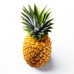 Fototapeta premium Delicious Pineapple on White Background generated by AI