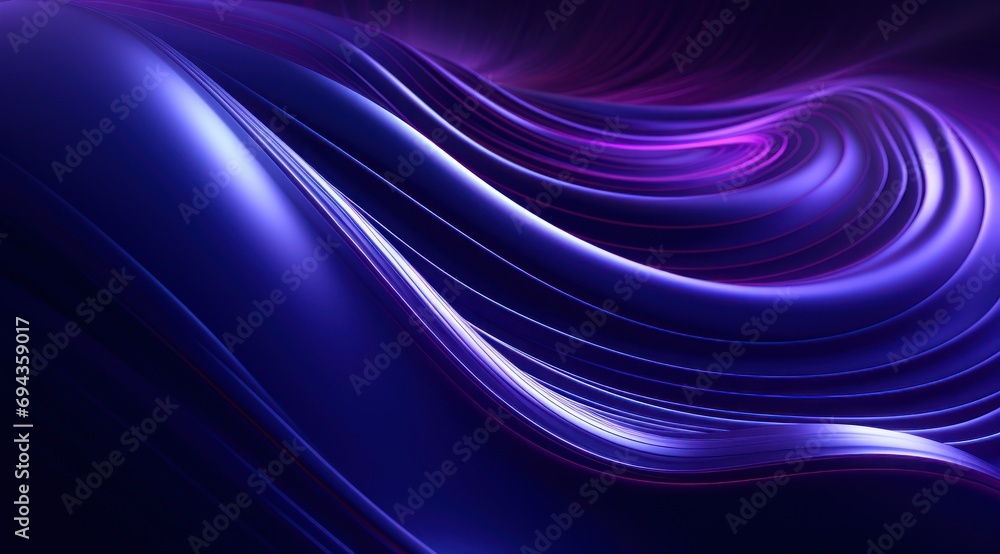 Aufkleber a blue and purple abstract background with wavy lines on the bottom of the image and the bottom of t