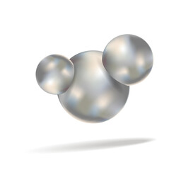 Molecule. Molecular crystal lattices. 
Vector, 3D illustration of a molecular model on a white background.
