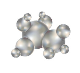 Molecule. Molecular crystal lattices. 
Vector, 3D illustration of a molecular model on a white background.
