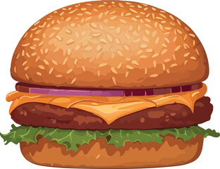 Hand Drawn Sketch Hamburger Vector Illustration