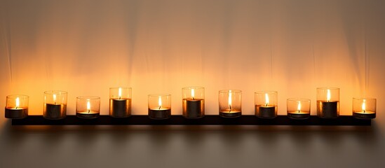 Naklejka premium Wall-mounted candles.