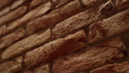 Closeup shot of old brick wall interior design